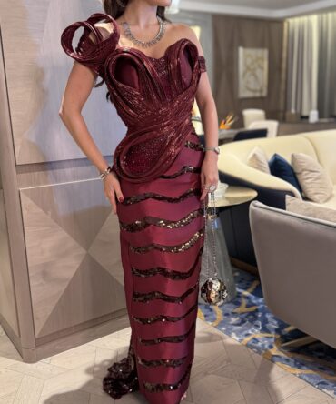 Burghandy gown